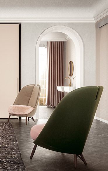 modern italian armchair designed cristina celestino per pianca