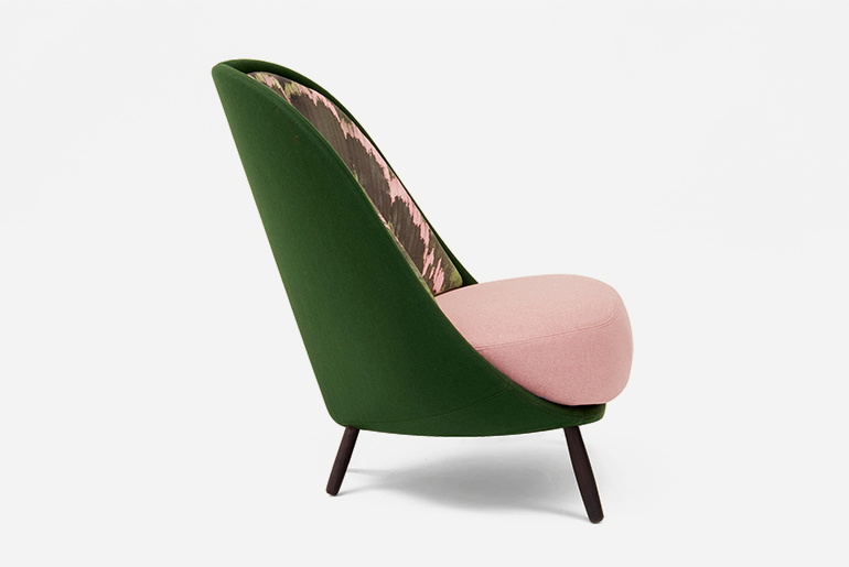 poltrona moderna di design con stampa personalizzata disegnata da cristina celestino per pianca