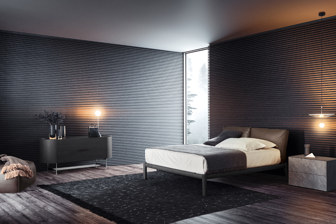 slate cover furniture, dioniso bed design cazzaniga mandelli pugliarulo