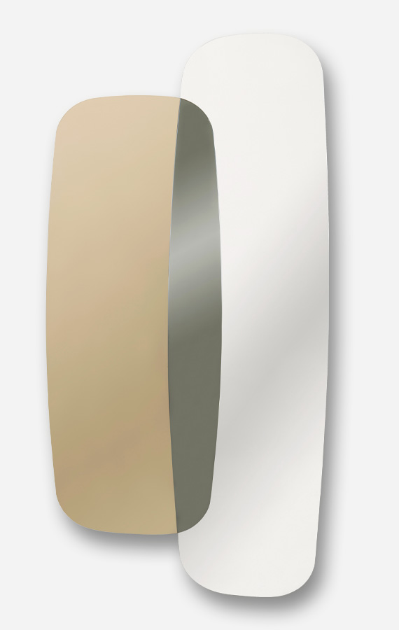 Oltre mirror designed by Emilio Nanni with 3 different colors