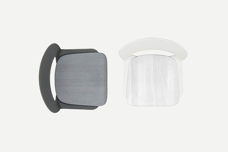 cora sedia moderna nera o bianca di design progettata dal designer odo fioravanti per pianca