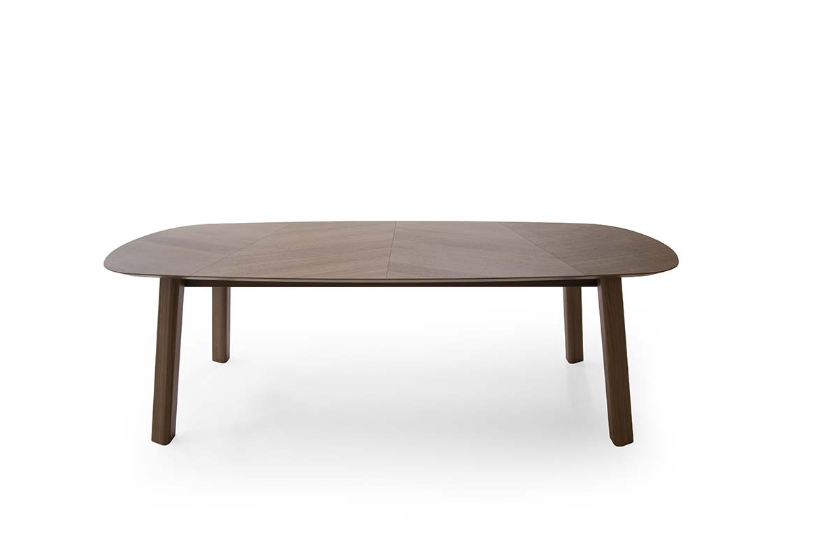 Teorema wooden table design Emilio Nanni for Pianca at salone del mobile di milano 2019