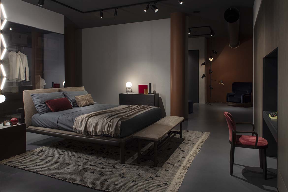 letto fushimi e panca design philippe tabet pianca