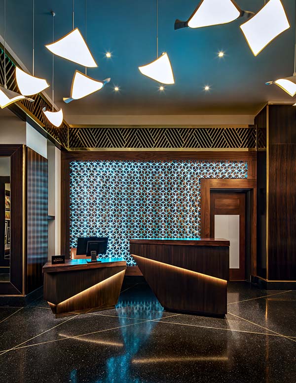 164 le camere, suddivise in boutique room e suite, tutte arredate Pianca, con mobili completamente realizzati su misura