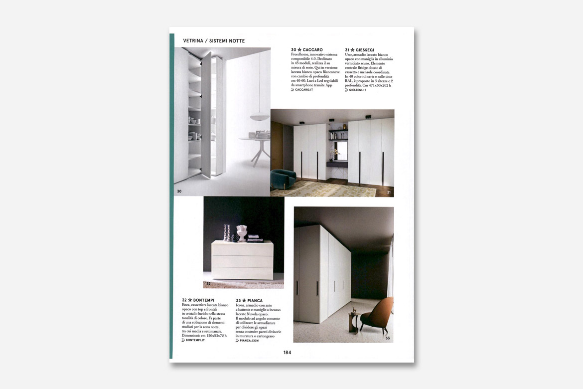 icona wardrobe and calatea amrchair pianca