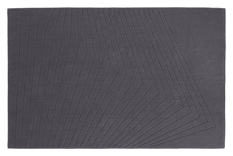 tappeto moderno contemporaneo con disegni geometrici colore grigio in lana sarda fatto a mano