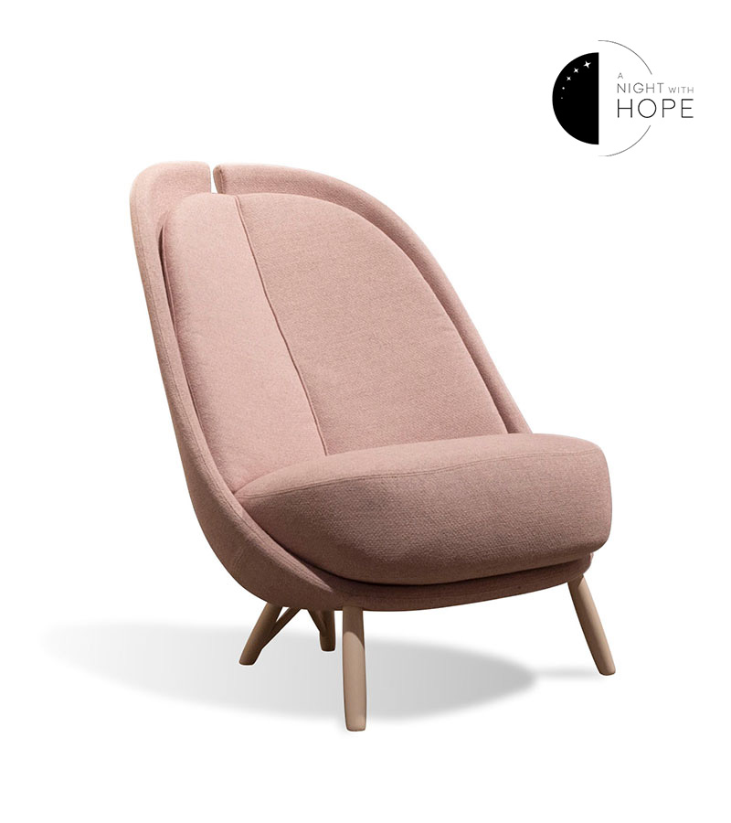 a night with hope pianca partecipa donando la poltrona calatea all'evento benefico per la ricerca pediatrica