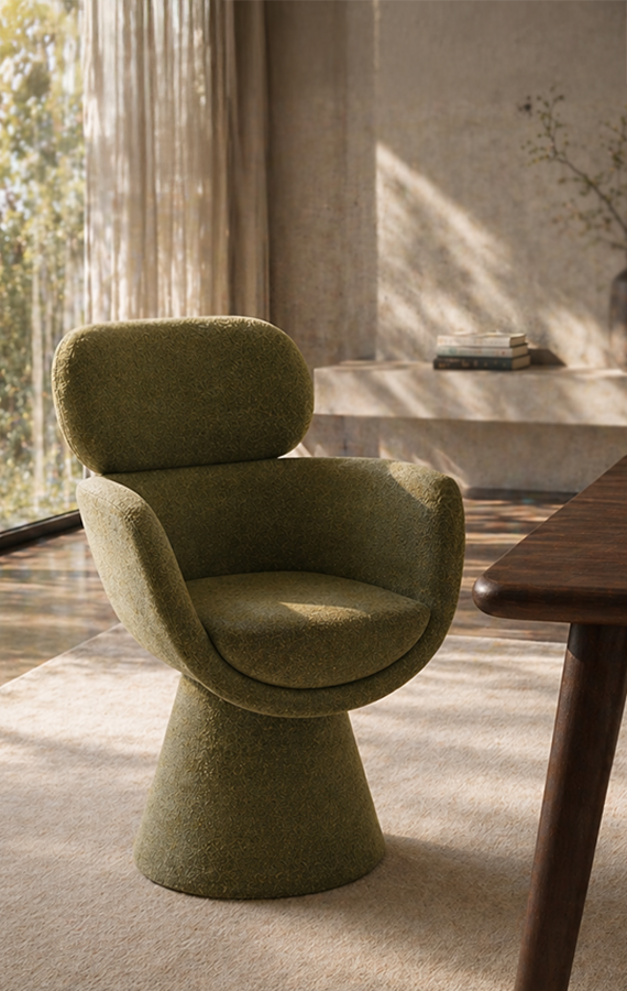 Laurie, modern upholstered chair, design Calvi Brambilla